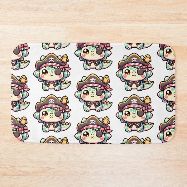 Item preview, Cute Kawaii Pirate Baby Dinosaur 2 designed and sold by Redblackman.