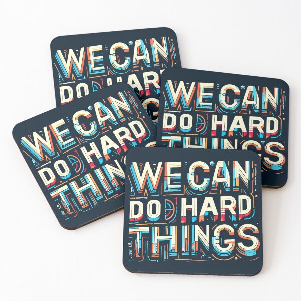 Item preview, We Can Do Hard Things, typography designed and sold by maxmaj.