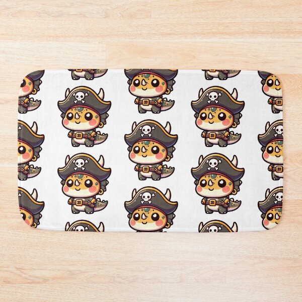 Item preview, Cute Kawaii Pirate Baby Dinosaur 5 designed and sold by Redblackman.