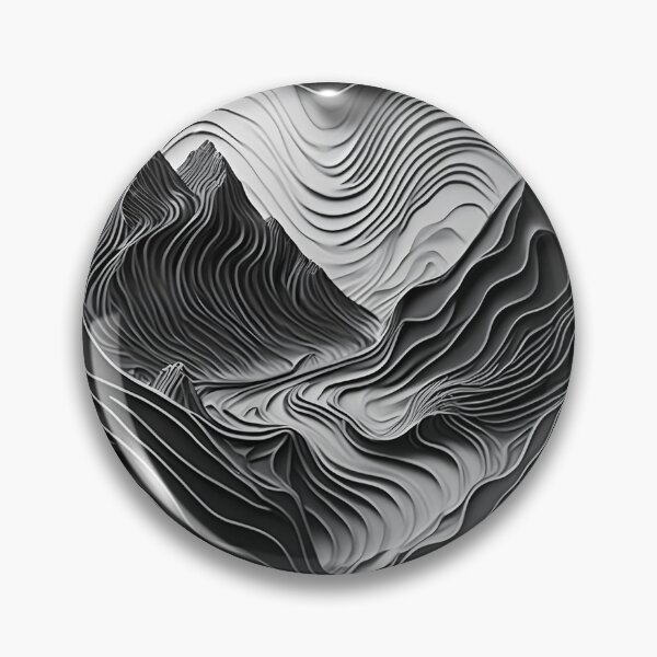 Item preview, Black and White Heart Topographic Art – Intricate Geometric Design 41305 designed and sold by Zenovation.