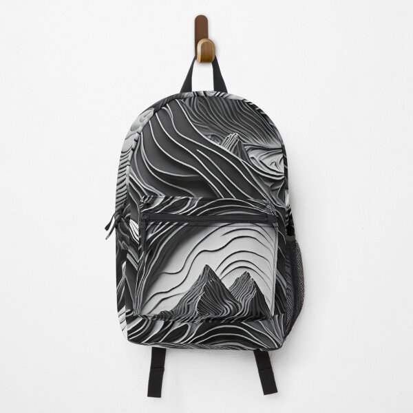 Item preview, Black and White Heart Topographic Art – Intricate Geometric Design 41305 designed and sold by Zenovation.
