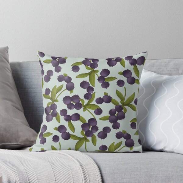 Item preview, Blueberry pattern on blue designed and sold by Kelly Spencer Contino.