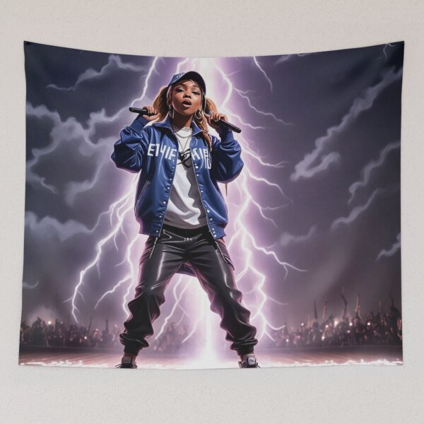 Item preview, Young girl rapper performance designed and sold by Artbellachi.