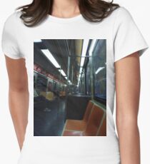 Happiness, Building, Skyscraper, New York, Manhattan, Street, Pedestrians, Cars, Towers, morning, trees, subway, station, Spring, flowers, Brooklyn Women's Fitted T-Shirt