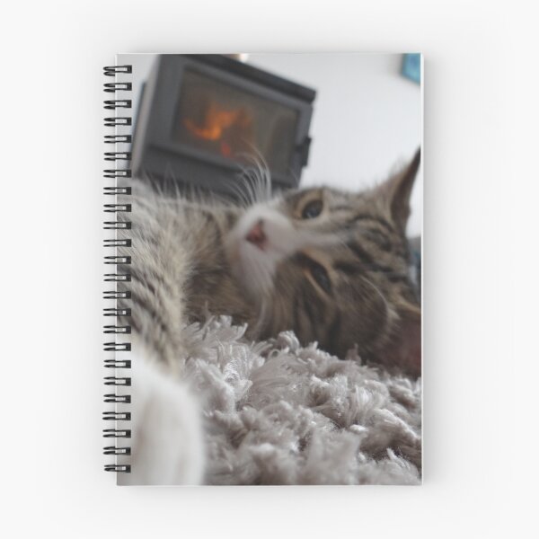 Item preview, Cat stretching by the fire designed and sold by exploramum.