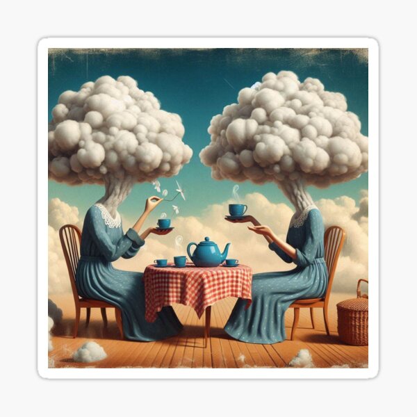 Artikel-Vorschau von Teezeit mit den Wolken, designt und verkauft von wendys-designs.