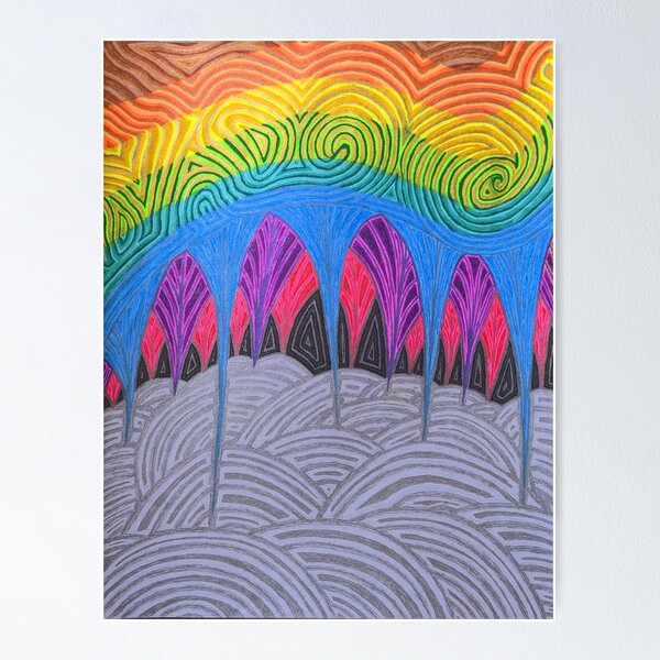 Item preview, cave of colorful crystals designed and sold by StelaDisigns.