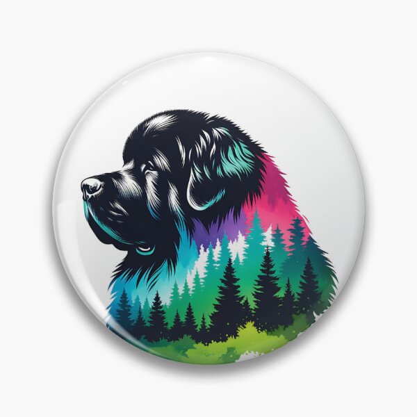 Item preview, Newfoundland Dog Forest Silhouette designed and sold by TheAnimalZ00.
