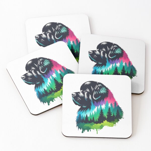 Item preview, Newfoundland Dog Forest Silhouette designed and sold by TheAnimalZ00.