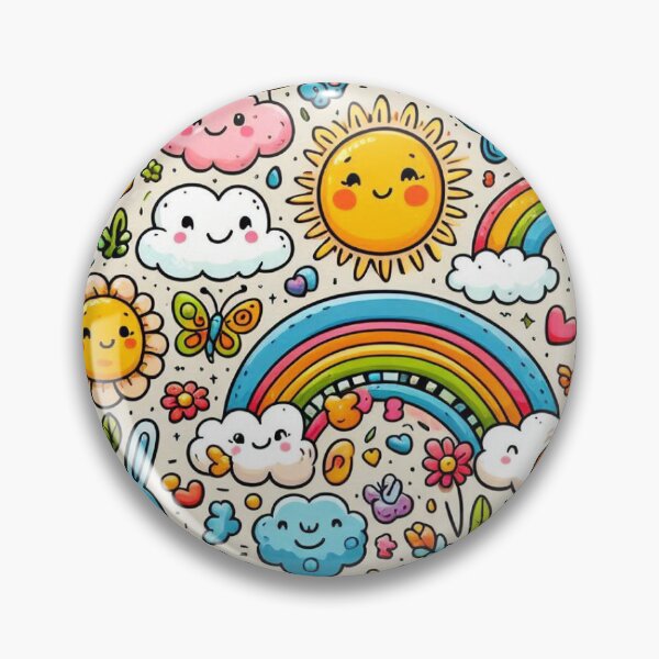 Item preview, Cartoon doodles pattern designed and sold by FLATVAC STICKER.