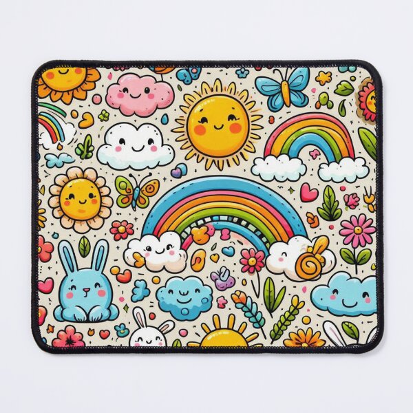 Item preview, Cartoon doodles pattern designed and sold by FLATVAC STICKER.