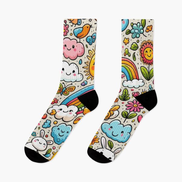 Item preview, Cartoon doodles pattern designed and sold by FLATVAC STICKER.