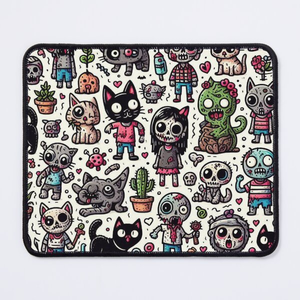 Item preview, Zombie doodles pattern designed and sold by FLATVAC STICKER.