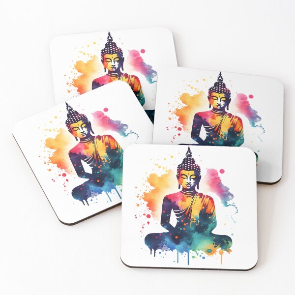 Item preview, Vibrant Watercolor Tiny Buddha Meditation designed and sold by Taans-Creation.