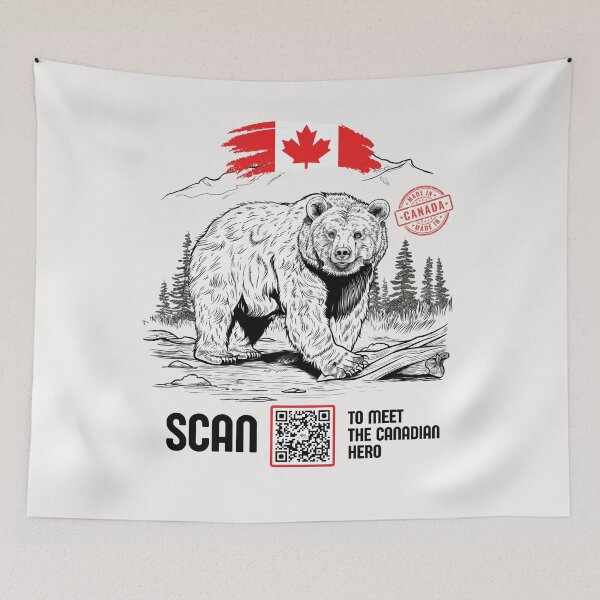Item preview, Interactive AR Grizzly (for white or light shades only). Interactive collection with Augmented Reality designed and sold by Faushteyn.