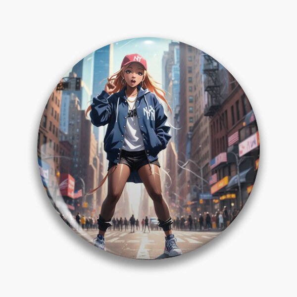 Item preview, Rapper girl New York Times Square designed and sold by Artbellachi.