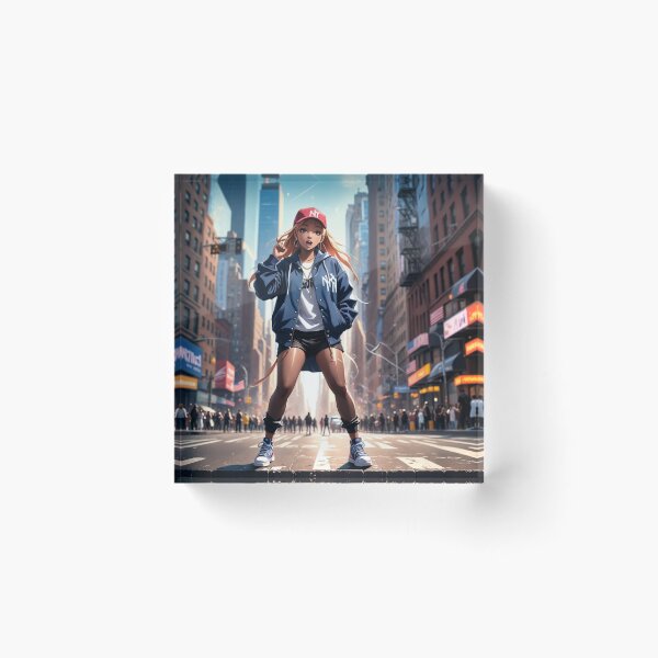 Item preview, Rapper girl New York Times Square designed and sold by Artbellachi.