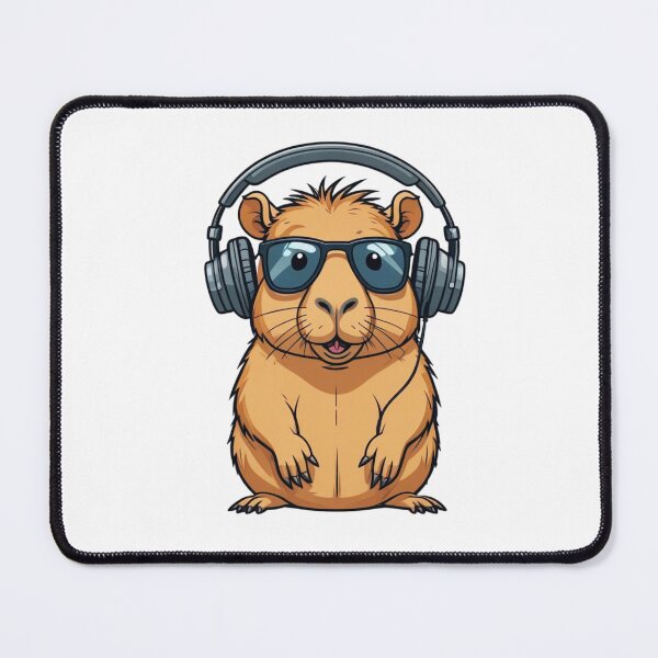 Item preview, Cool Capybara Wearing Headphones designed and sold by TheAnimalZ00.