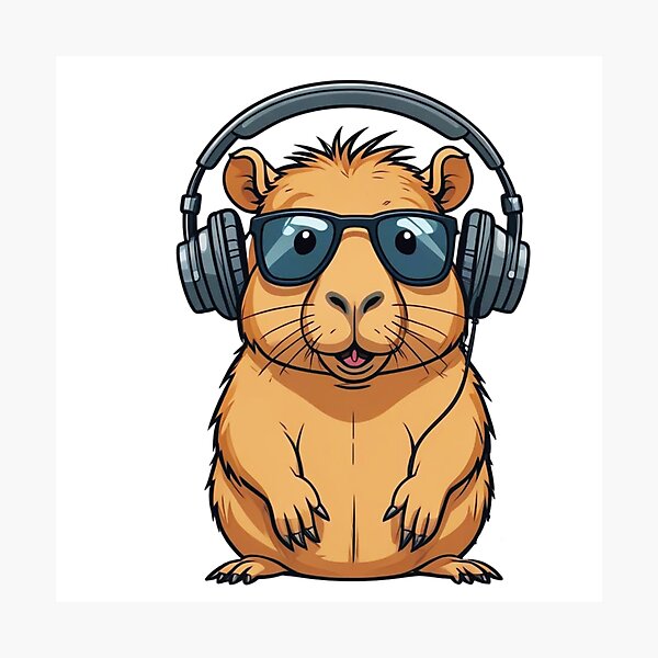 Artikelvorschau, Cooles Capybara mit Kopfhörern entworfen und verkauft von TheAnimalZ00.