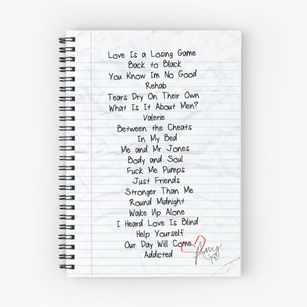Item preview, Amy - Back to Black song set list designed and sold by PokyWoky.