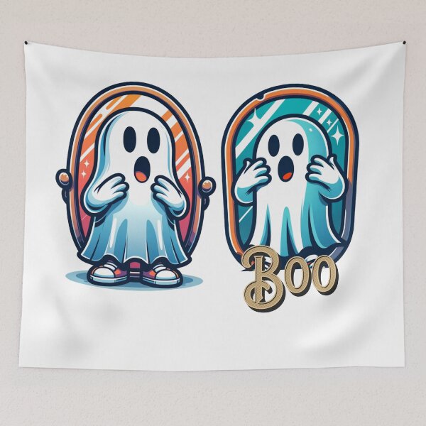 Item preview, Spooked Ghost Cartoon designed and sold by JesNoh.