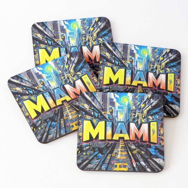 Item preview, Miami Florida Graffiti Street Art Illustration designed and sold by TheArtOfPat.