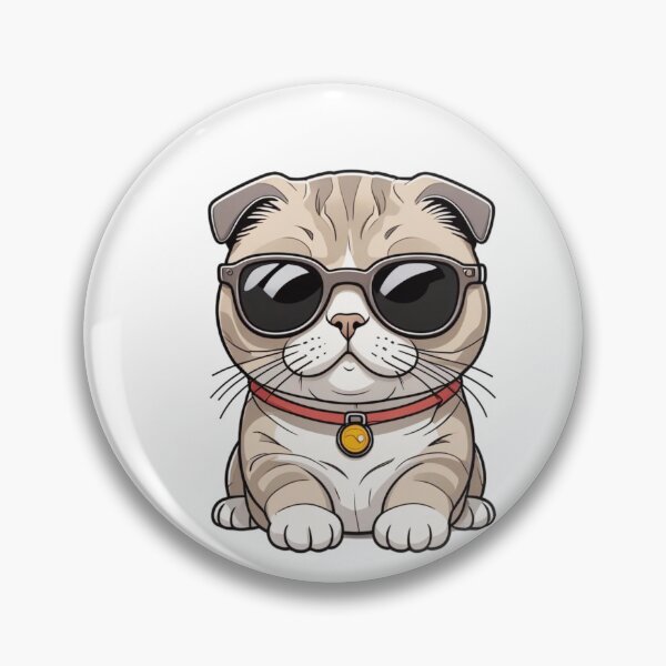Item preview, Scottish Fold Cat Wearing Sunglasses designed and sold by TheAnimalZ00.