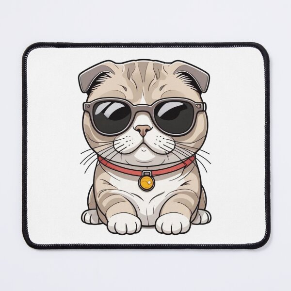Item preview, Scottish Fold Cat Wearing Sunglasses designed and sold by TheAnimalZ00.