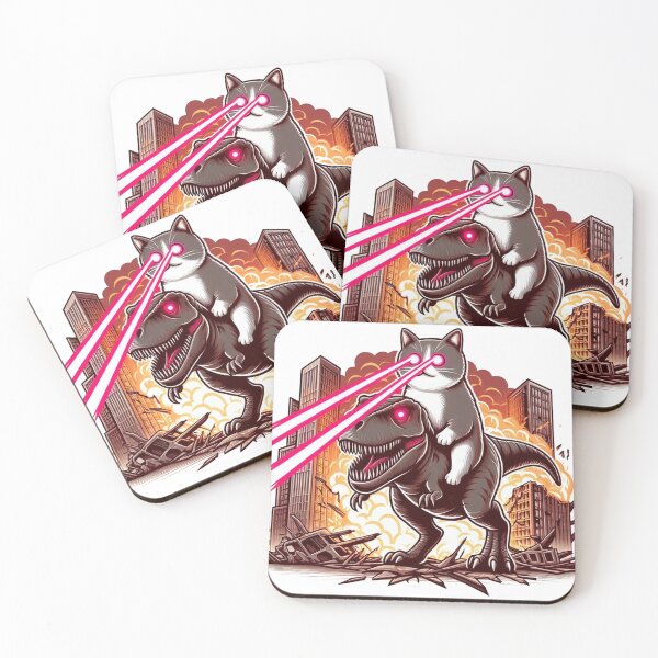Item preview, Laser Eye Cat Dinosaur designed and sold by vectcd.