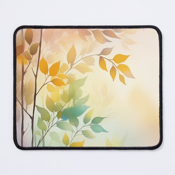 Item preview, Dreamy watercolor of autumn leaves in warm hues on delicate branches designed and sold by homydesign.