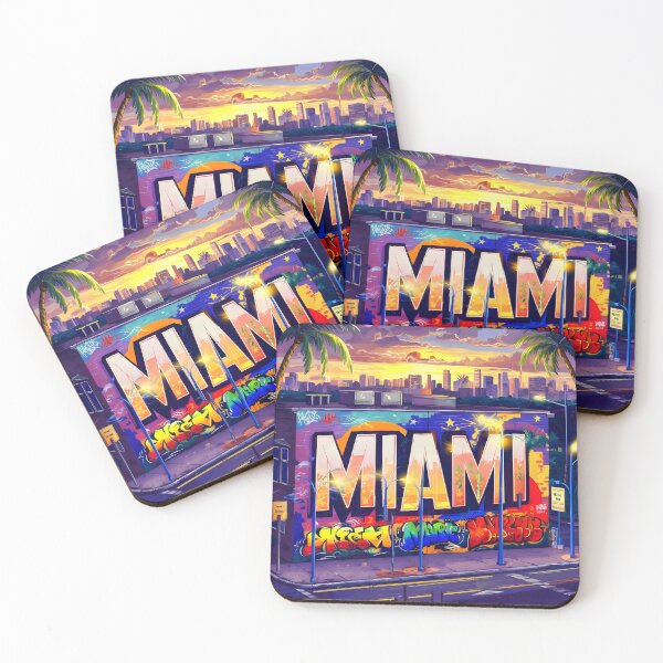 Item preview, Miami Florida Graffiti Street Art Illustration designed and sold by TheArtOfPat.