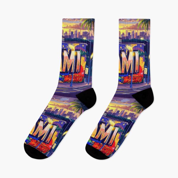 Item preview, Miami Florida Graffiti Street Art Illustration designed and sold by TheArtOfPat.