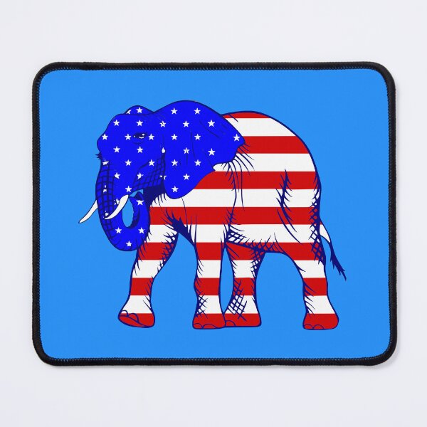 Item preview, republican elephant american flag patriotic designed and sold by Gossip Rag.