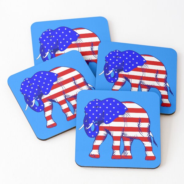 Item preview, republican elephant american flag patriotic designed and sold by Gossip Rag.