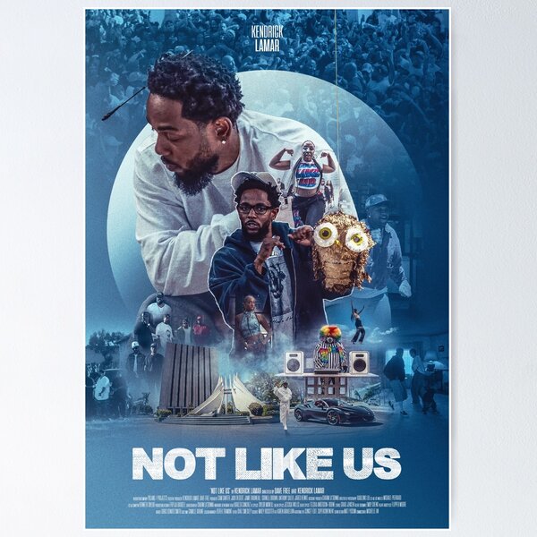 Aperçu de l'œuvre Pas comme nous - Affiche de Kendrick Lamar créée et vendue par fedeariels.
