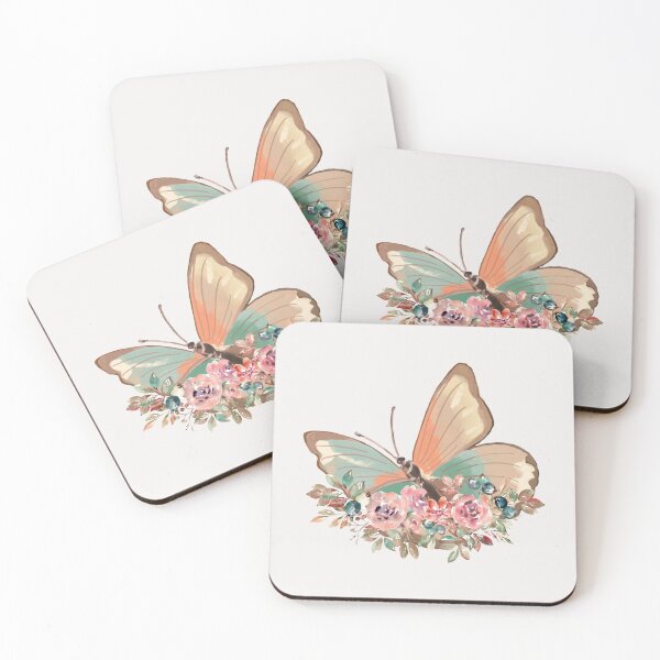 Item preview, Butterfly floral art designed and sold by Kinkalow.