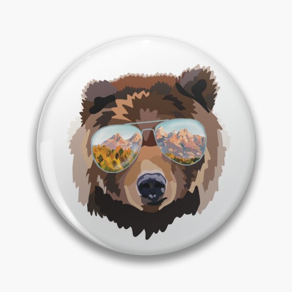 Item preview, Grand Tetons National Park Mountain Range Bear Art designed and sold by novaveradesign.