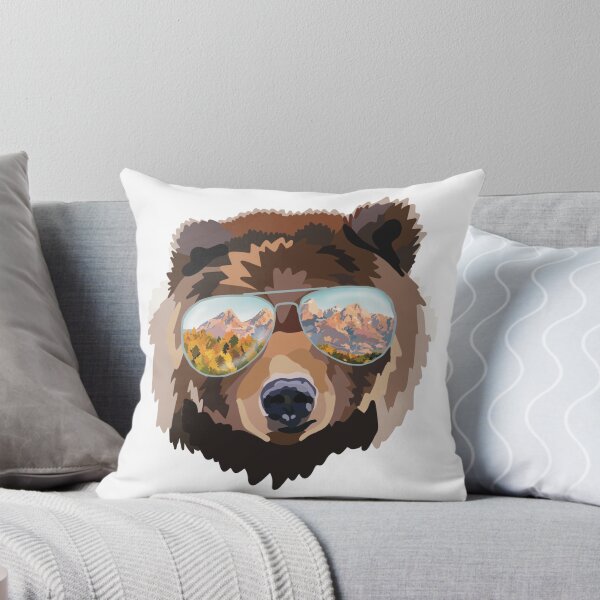 Item preview, Grand Tetons National Park Mountain Range Bear Art designed and sold by novaveradesign.