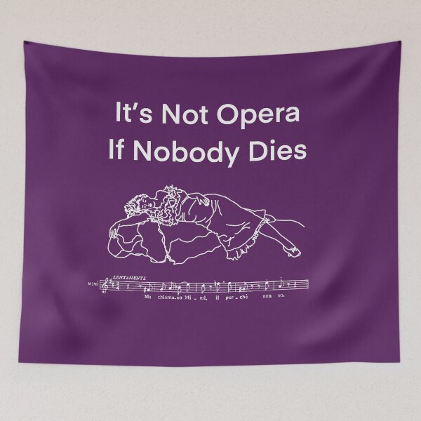 Item preview, Not Opera 1 white writing designed and sold by ClaireBillson.