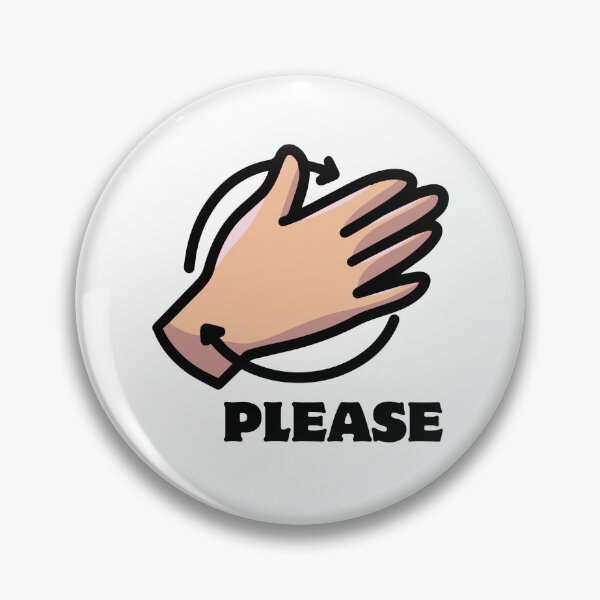 Item preview, "please" sign (white) designed and sold by Awiseowl.