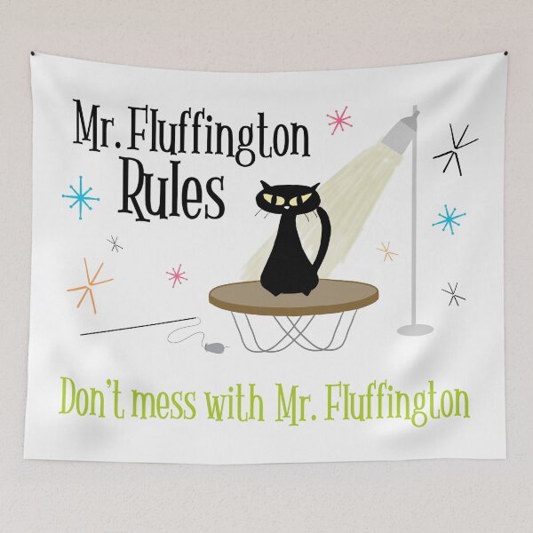 Item preview, Mr Fluffington Rules, Mod Cat designed and sold by FunandWhimsy.
