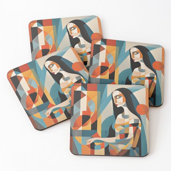 Item preview, Harmony in Geometric Abstraction: A Cubist Exploration designed and sold by Robo-toons.
