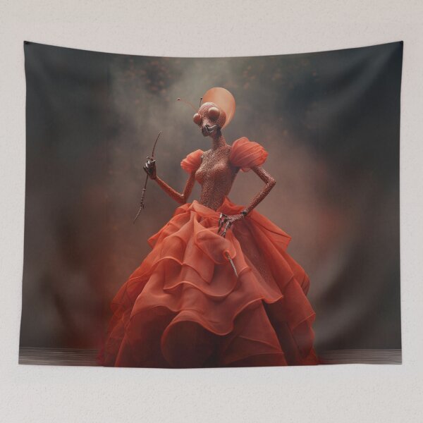 Item preview, Elegant Ant in a Flowing Red Gown designed and sold by Sillytoe.