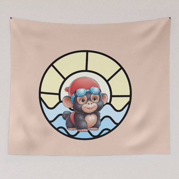 Item preview, This monkey is ready to swim designed and sold by AldeaPod.