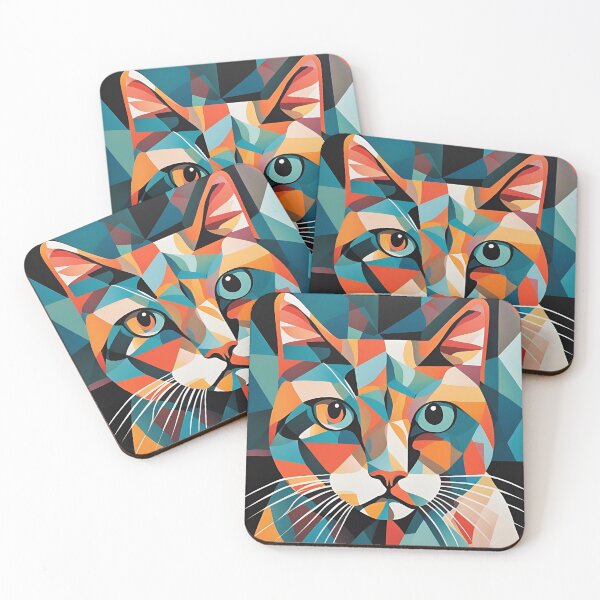 Item preview, Geometric Feline Gaze designed and sold by Robo-toons.