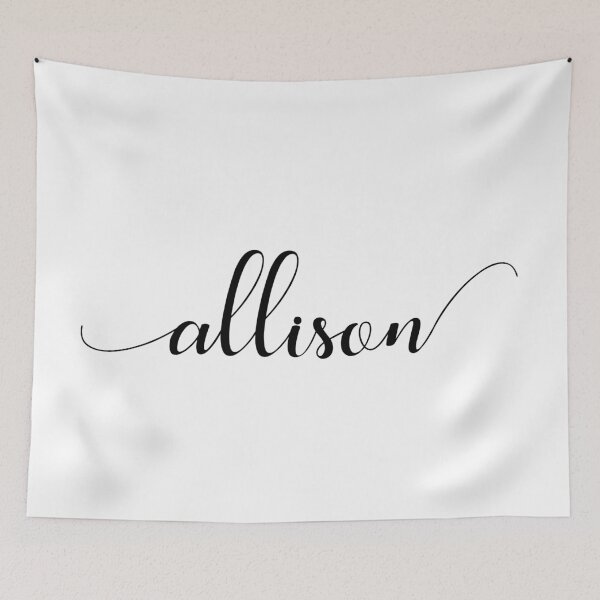 Item preview, Allison - Custom name on delicate black cursive font designed and sold by To the Lua.