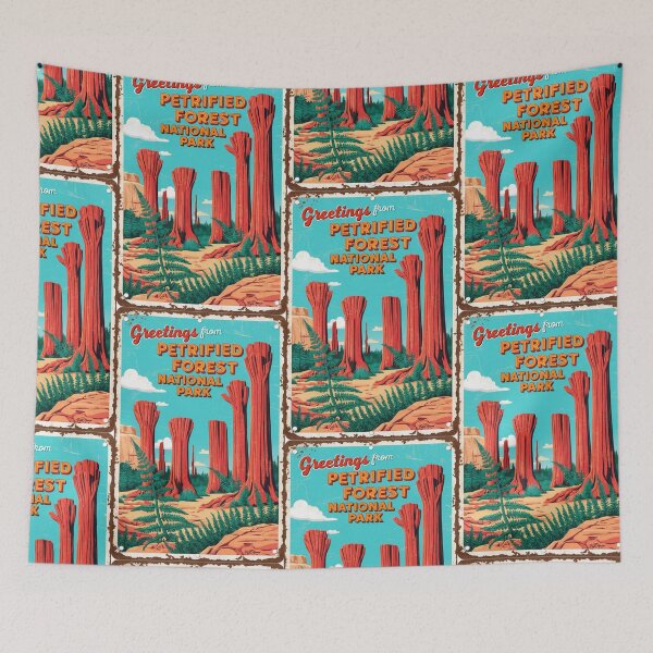 Item preview, Petrified Forest National Park Postcard Vintage Retro Travel designed and sold by TravelPostcardGems.