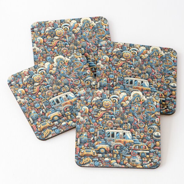 Item preview, Urban Whimsy: A Vibrant Mechanical Cityscape designed and sold by Andy-Many-Ideas.