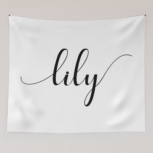 Item preview, Lily - Custom name on delicate black cursive font designed and sold by To the Lua.