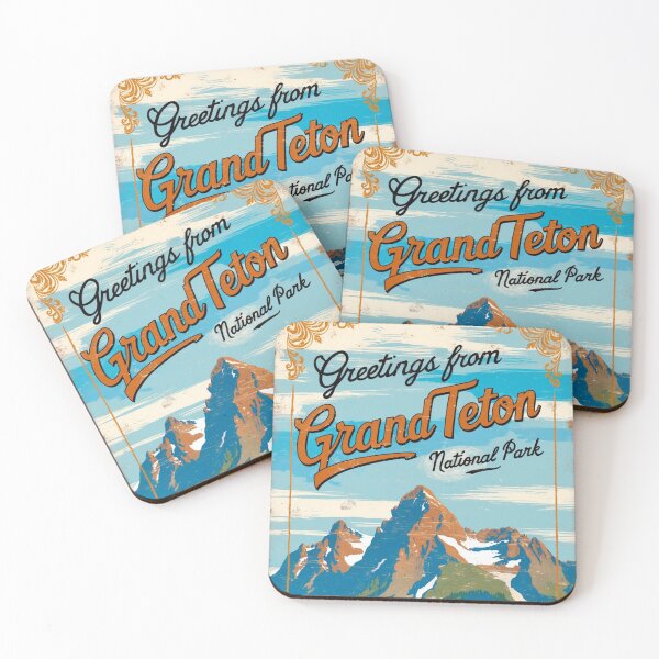 Item preview, Grand Teton National Park Postcard Vintage Retro Travel designed and sold by TravelPostcardGems.